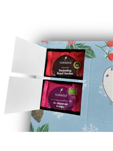 Mr. & Mrs. Panda Tee Adventskalender Einhorn Yoga mit Spruch in Eisblau