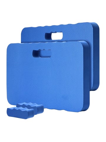 relaxdays 2x Kniekissen in Blau - (B)46 x (H)4 x (T)28 cm