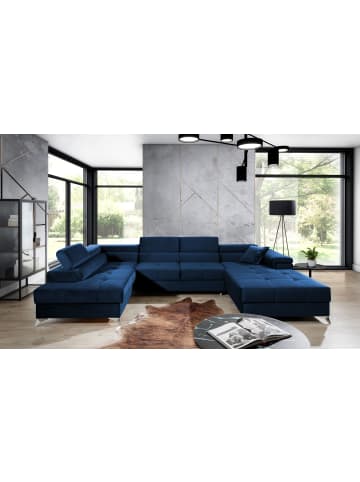 MF Design Eduard Recamiere Links in Navyblau -  (L) 205 x (B) 337 x (H) 88 cm