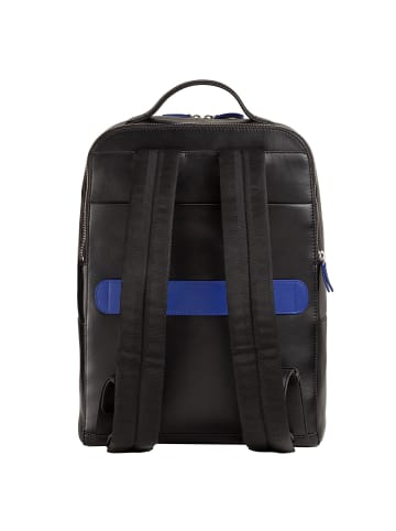 DuDu Rucksack Leder 38 cm Laptopfach in black