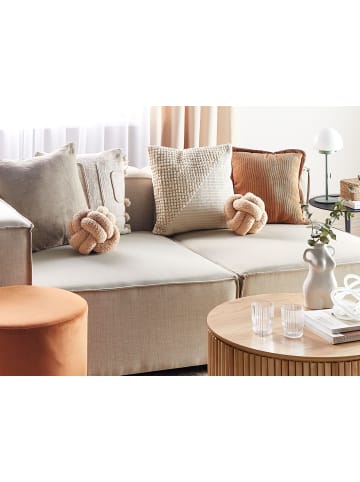 Beliani Dekokissen MALNI in Beige - (W) 19 x (H) 19 x (L) 19 cm