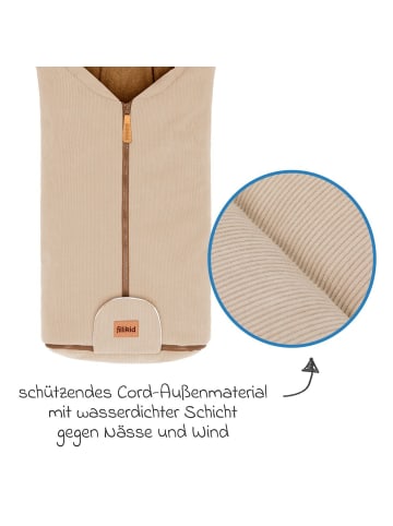 fillikid Cord-Fußsack Nevis Cord für Babyschalen & in brown