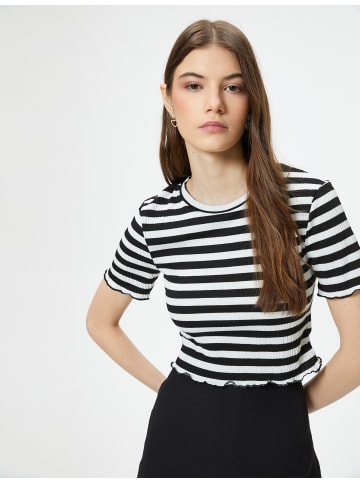 KOTON T-shirt in Schwarz Gestreift