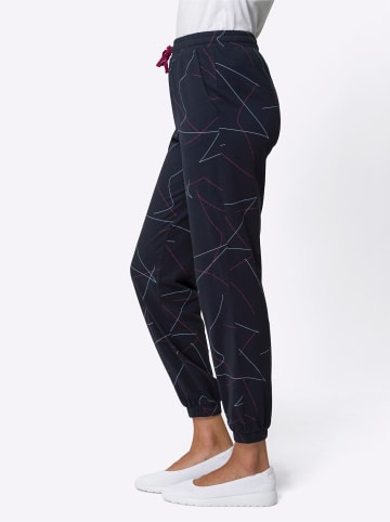 Sieh an! Jersey-Hose in marine-bedruckt