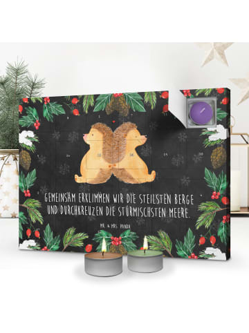 Mr. & Mrs. Panda Duftkerzen Adventskalender Igel händchenhaltend... in Kreidetafel