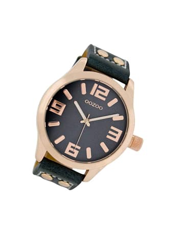 Oozoo Analog-Armbanduhr Oozoo Timepieces dunkelblau extra groß (ca. 46mm)