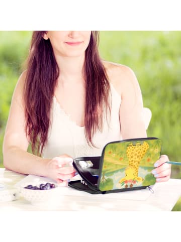 Mr. & Mrs. Panda Mäppchen Giraffe Blumenkranz Design ohne Spruch in Weiß