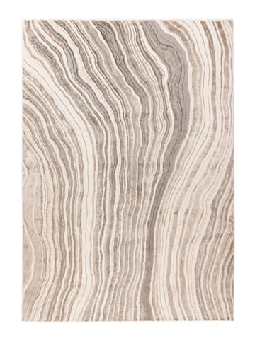 Vivorum Wohnzimmer Teppich – Kurzflorteppich Chalk 225 in silber - beige