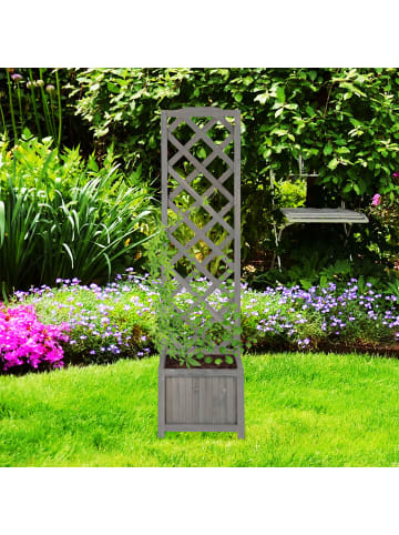 relaxdays Rankkasten in Grau - (H)150 cm