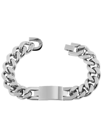 Adeliás Herren Armband – Panzerarmband aus Edelstahl 21,5 cm in silber