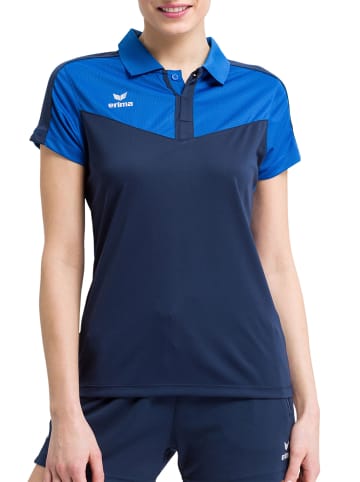 erima Damen Squad Poloshirt in new royal/new navy