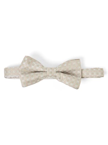 WILVORST Fliege und Einstecktuch in beige lind - 0001