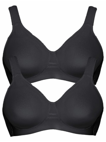 Viania 2er Pack Sport BH Workout in schwarz schwarz