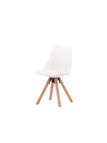 ebuy24 Esszimmerstuhl Zeno weiß 2er Set