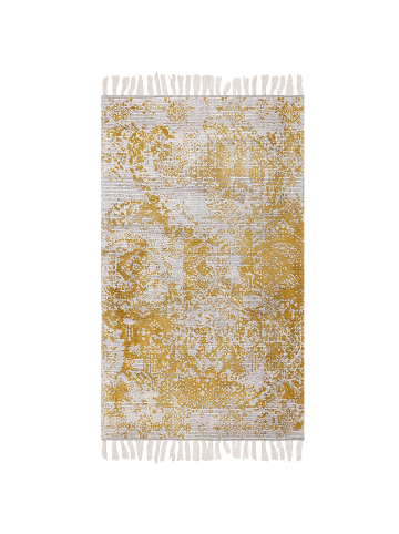 Beliani Orientalisch BOYALI in Gelb/Beige - (W) 80 x (H) 4 x (L) 150 cm
