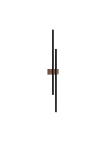 Licht-Erlebnisse Wandlampe EEK A (B)13 x (H)90 cm in Walnuss Schwarz