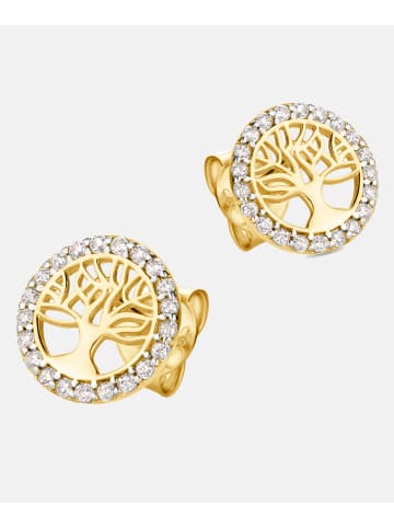 Diamant L'éternel Ohrringe aus 585 Gelbgold