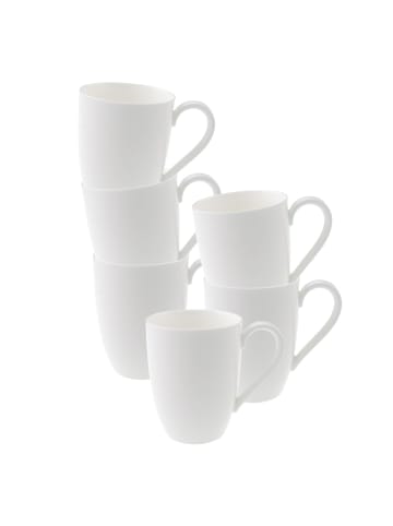 Villeroy & Boch 6er Set Henkelbecher Anmut 300 ml in weiß