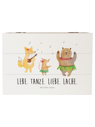 Mr. & Mrs. Panda Truhe Waldtiere Aloha mit Spruch in Weiß