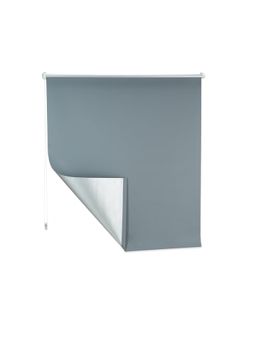 relaxdays 2 x Verdunkelungsrollo in Grau - (B)110 x (H)165 cm