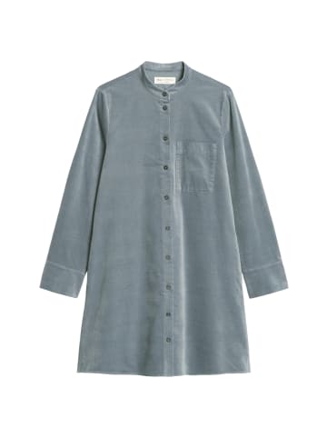 Marc O'Polo Samt-Hemdblusenkleid A-Shape in slate blue