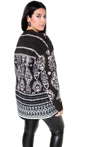 Studio Untold Strickjacke in dunkelbraun