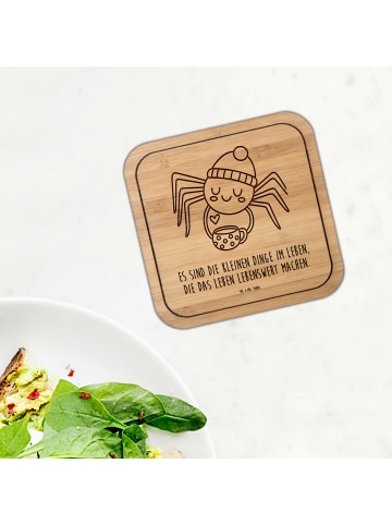 Mr. & Mrs. Panda kork untersetzer Spinne Agathe Kaffee mit Spruch in Transparent