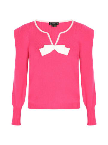 faina Damen Pullover in Pink Weiss