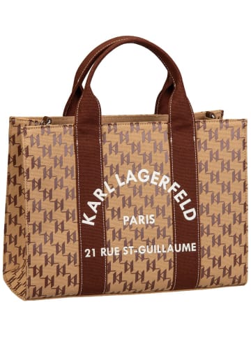 Karl Lagerfeld Handtasche K/RSG Square Mono MD Tote in Monogram Nougat Brown