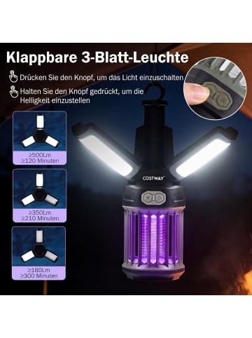 COSTWAY Insektenvernichter elektrisch Mückenlampe Outdoor in Schwarz