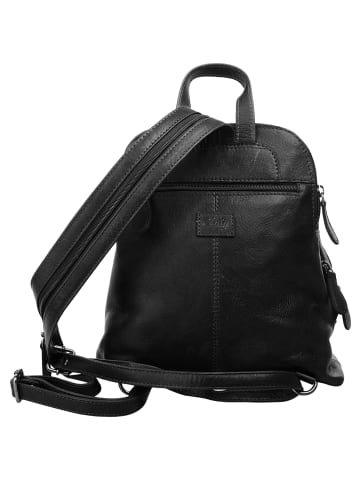 Cluty Rucksack echt Leder in schwarz