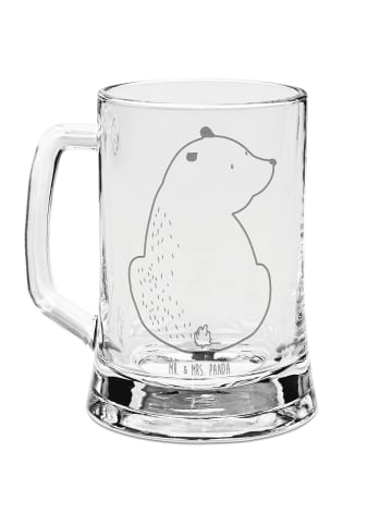 Mr. & Mrs. Panda Bierhumpen Bär Schulterblick ohne Spruch in Transparent