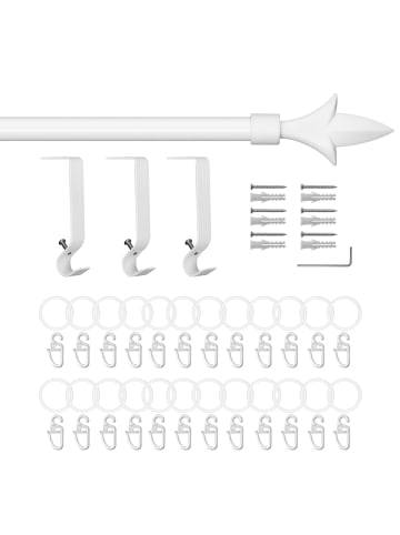 Lichtblick Ausziehbare Gardinenstange in Weiß