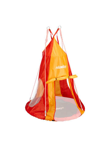 relaxdays Zelt für Nestschaukel in Rot/Orange - 90 cm