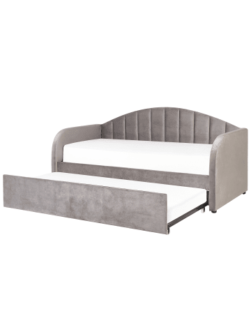 Beliani Tagesbett EYBURIE in Grau - (W) 99 x (H) 102 x (L) 217 cm