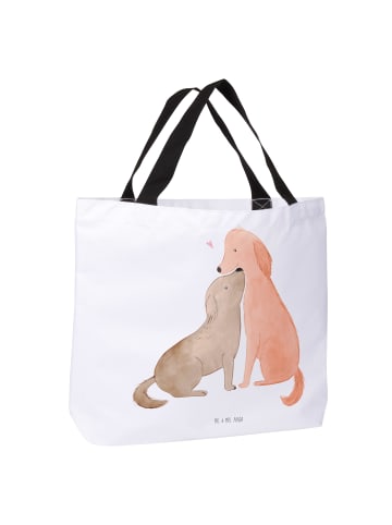 Mr. & Mrs. Panda Tote Bag Hunde Liebe ohne Spruch in Weiß