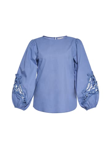 Usha Damen Bluse in Denimblau