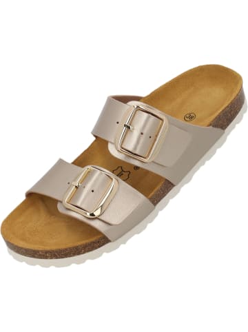 palado Pantoletten in beige metallic