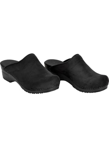 Sanita Comfortwear Clog "Original-Sonja Textured Oil Op" in Schwarz