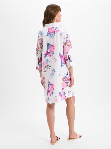 Franco Callegari Leinenkleid in weiß rosa - 0047
