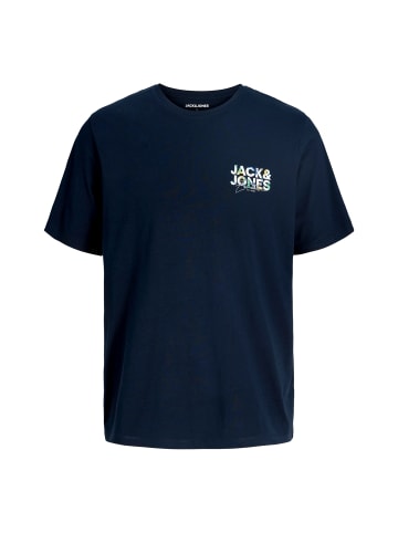 Jack and Jones T-Shirt JJGEPLAS Tee SS Crew Neck in Dunkelblau