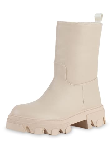 VAN HILL Plateaustiefel Sofia in Beige