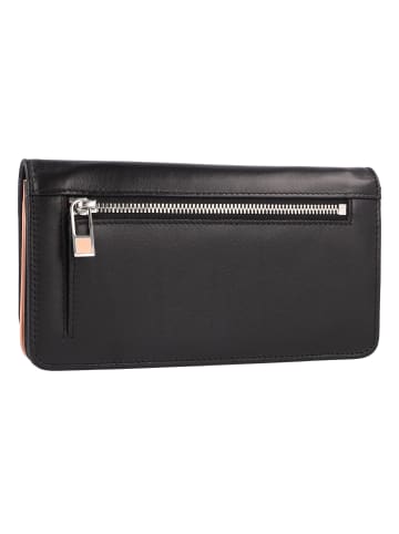 DuDu Geldbörse RFID Leder 17,5 cm in schwarz