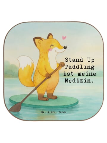 Mr. & Mrs. Panda Tassenuntersetzer Fuchs Stand Up Paddling Desig... in Weiß