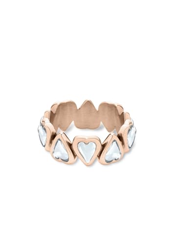 LIEBESKIND BERLIN Ring Glass Heart in roségold