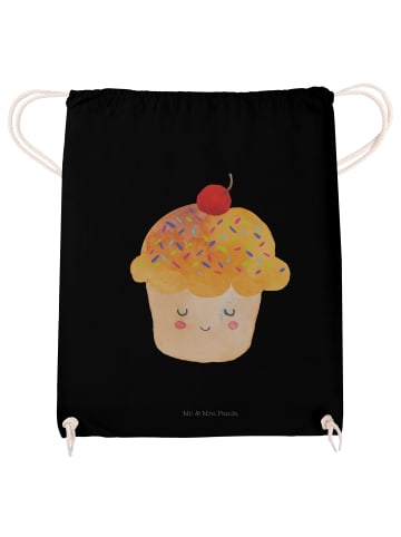 Mr. & Mrs. Panda Jutebeutel Cupcake ohne Spruch in Schwarz