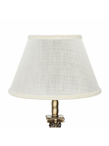 Licht-Erlebnisse Tischlampe (B)20.5 x (L)20.5 x (H)41.5 cm in Bronze hell glänzend Weiß