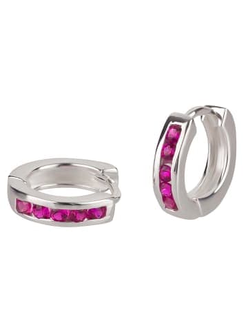 schmuck23 Creolen 925 Silber Zirkonia 0,3 cm x 1,2 cm