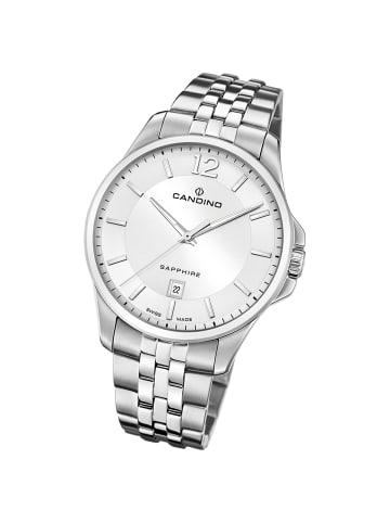 Candino Analog-Armbanduhr Candino Classic silber groß (ca. 42mm)