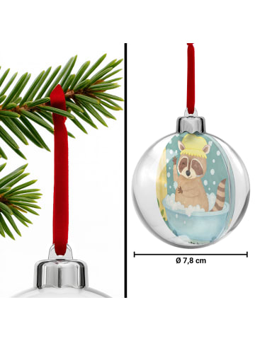 Mr. & Mrs. Panda christbaum anhänger Waschbär Design ohne Spruch in Weiß